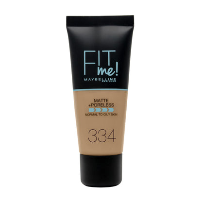Fit Me Matte + Poreless Foundation Matte Finish 30ml 334 Warm Tan|30ml