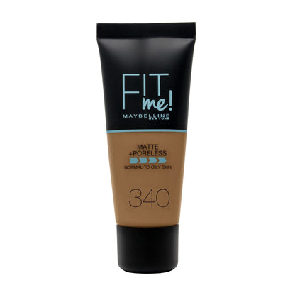 Fit Me Matte + Poreless Foundation Matte Finish 30ml 340 Cappuccino|30ml