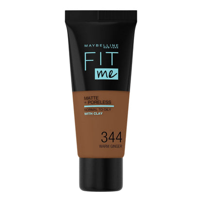 Fit Me Matte + Poreless Foundation Matte Finish 30ml 344 Warm Ginger|30ml
