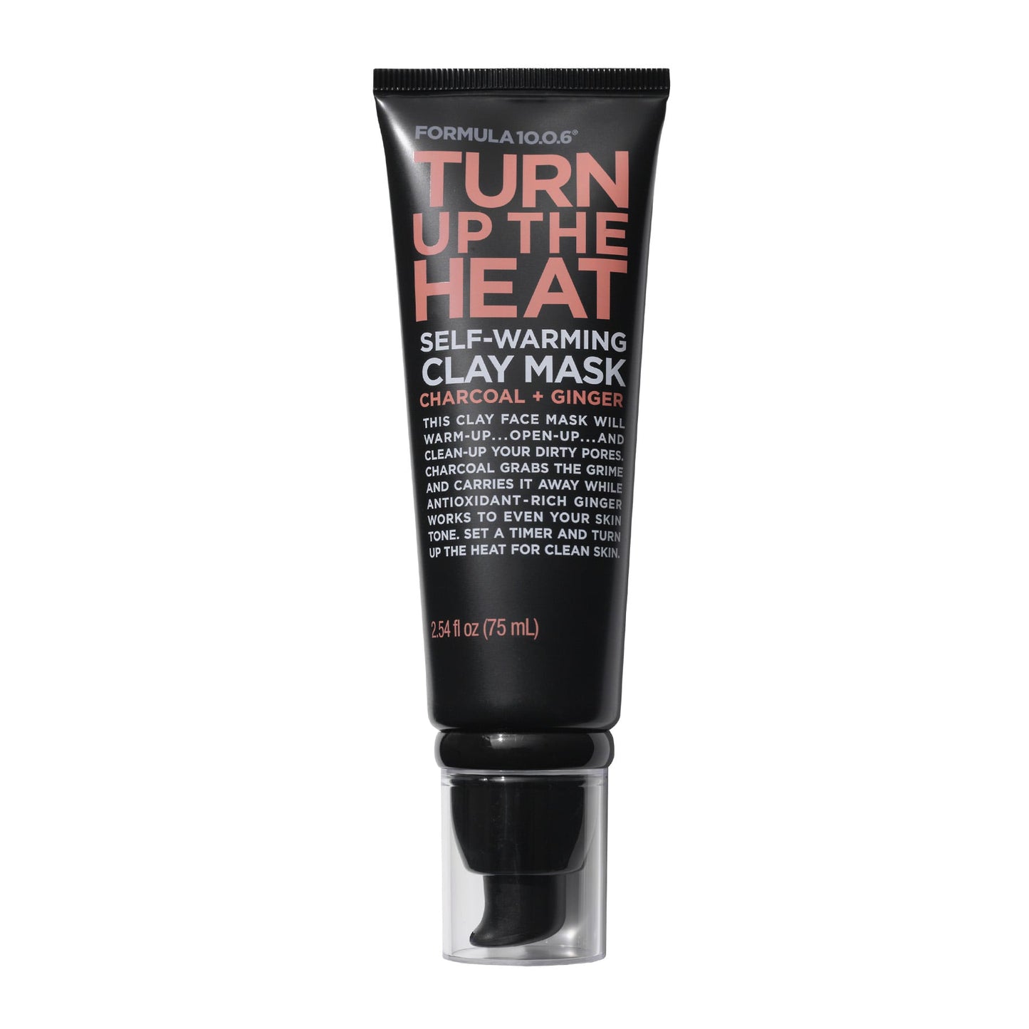 Turn Up The Heat Self-Warming Clay Mask Charcoal + Ginger 75ml Black|75ml