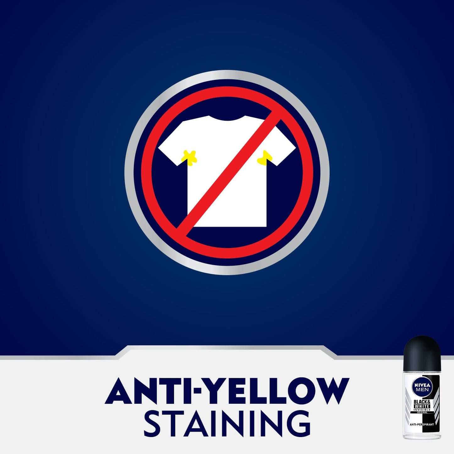 Men Anti-Perspirant Roll-On Black & White Invisible Original 50ml