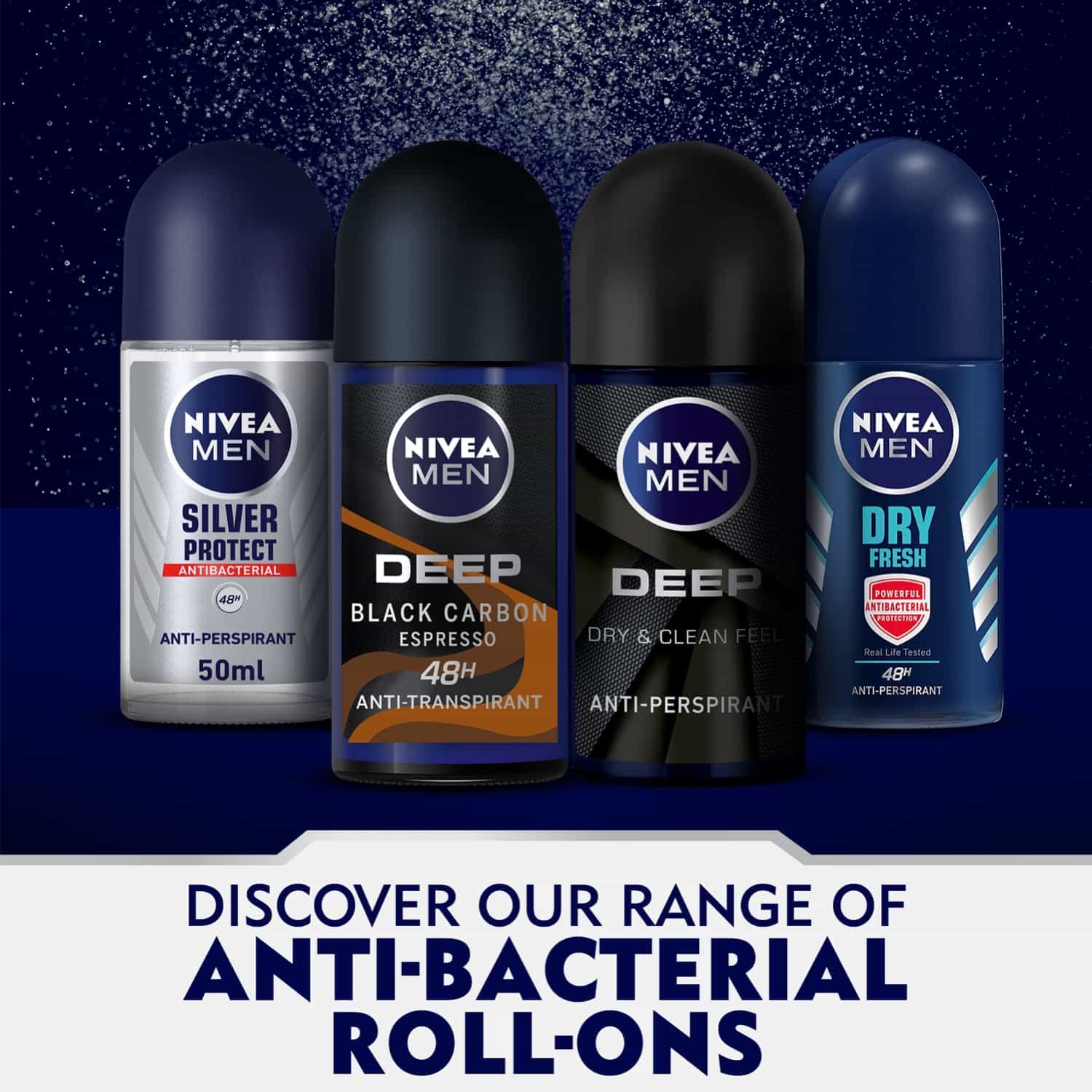 Men Deep Anti-Perspirant Roll-On Black Carbon Espresso 150ml