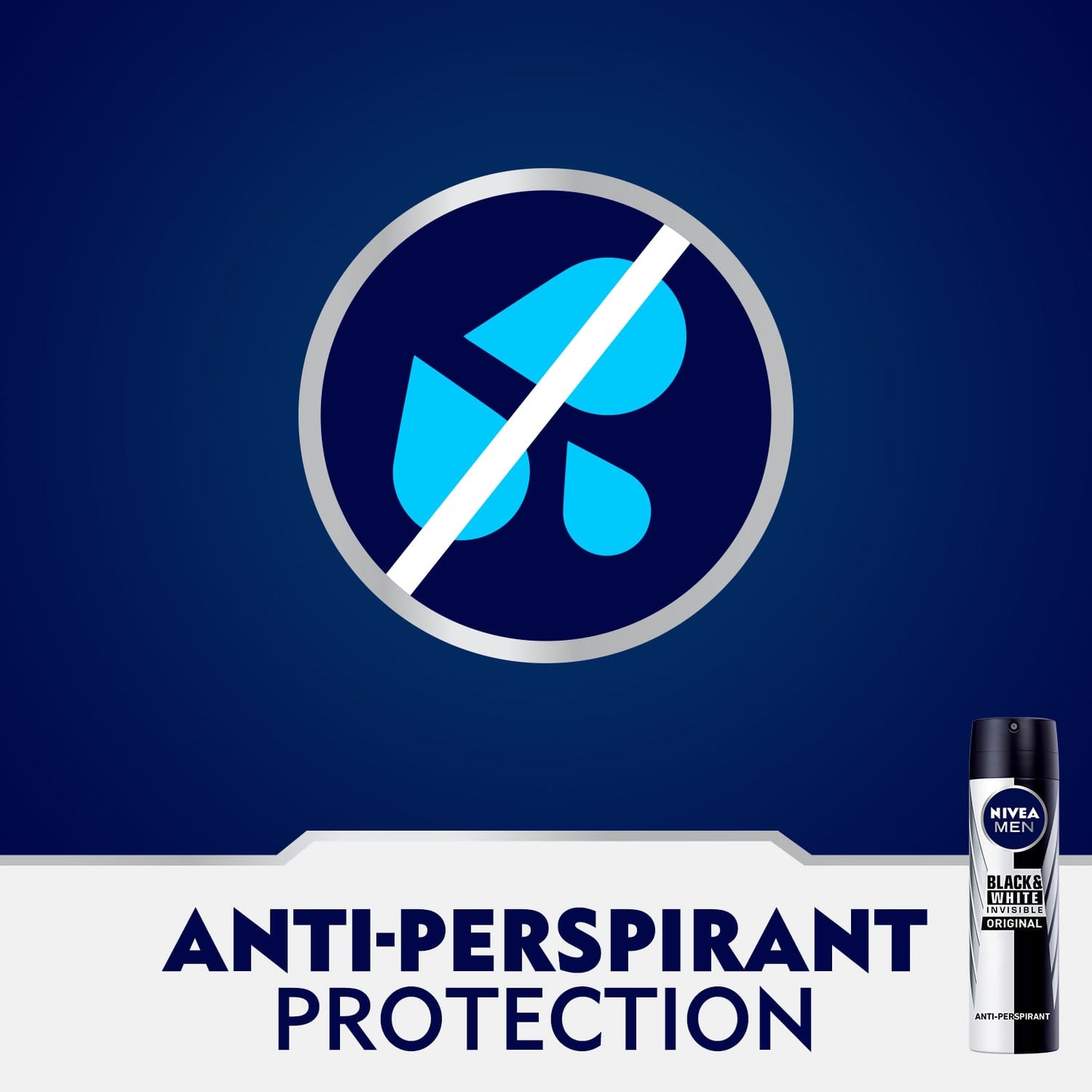Men Anti-Perspirant Deodorant Spray Black & White Invisible Original 150ml