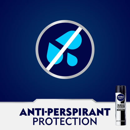 Men Anti-Perspirant Deodorant Spray Black & White Invisible Original 150ml