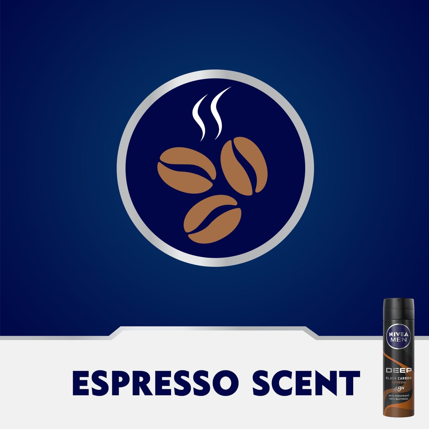 Men Deep Anti-Perspirant Deodorant Spray Black Carbon Espresso 150ml