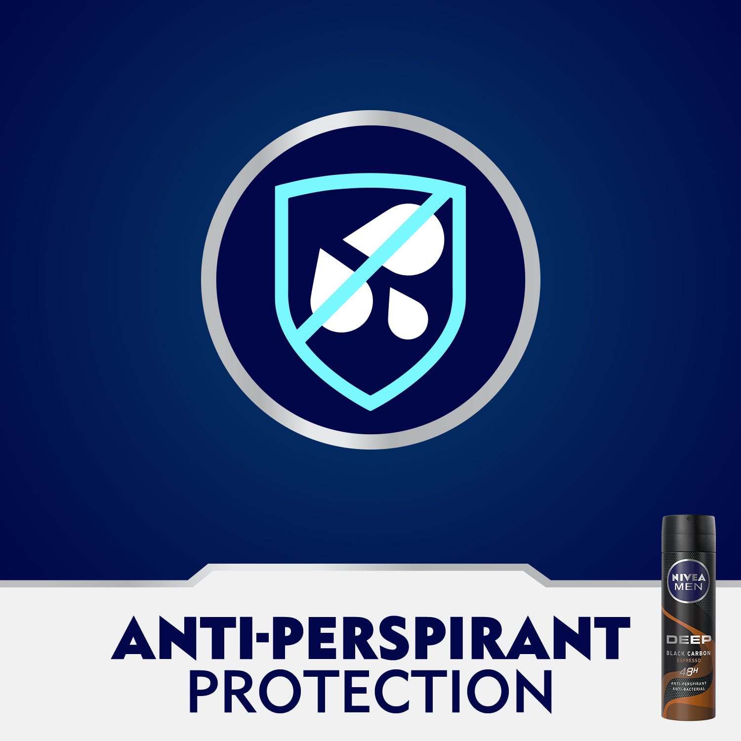 Men Deep Anti-Perspirant Deodorant Spray Black Carbon Espresso 150ml