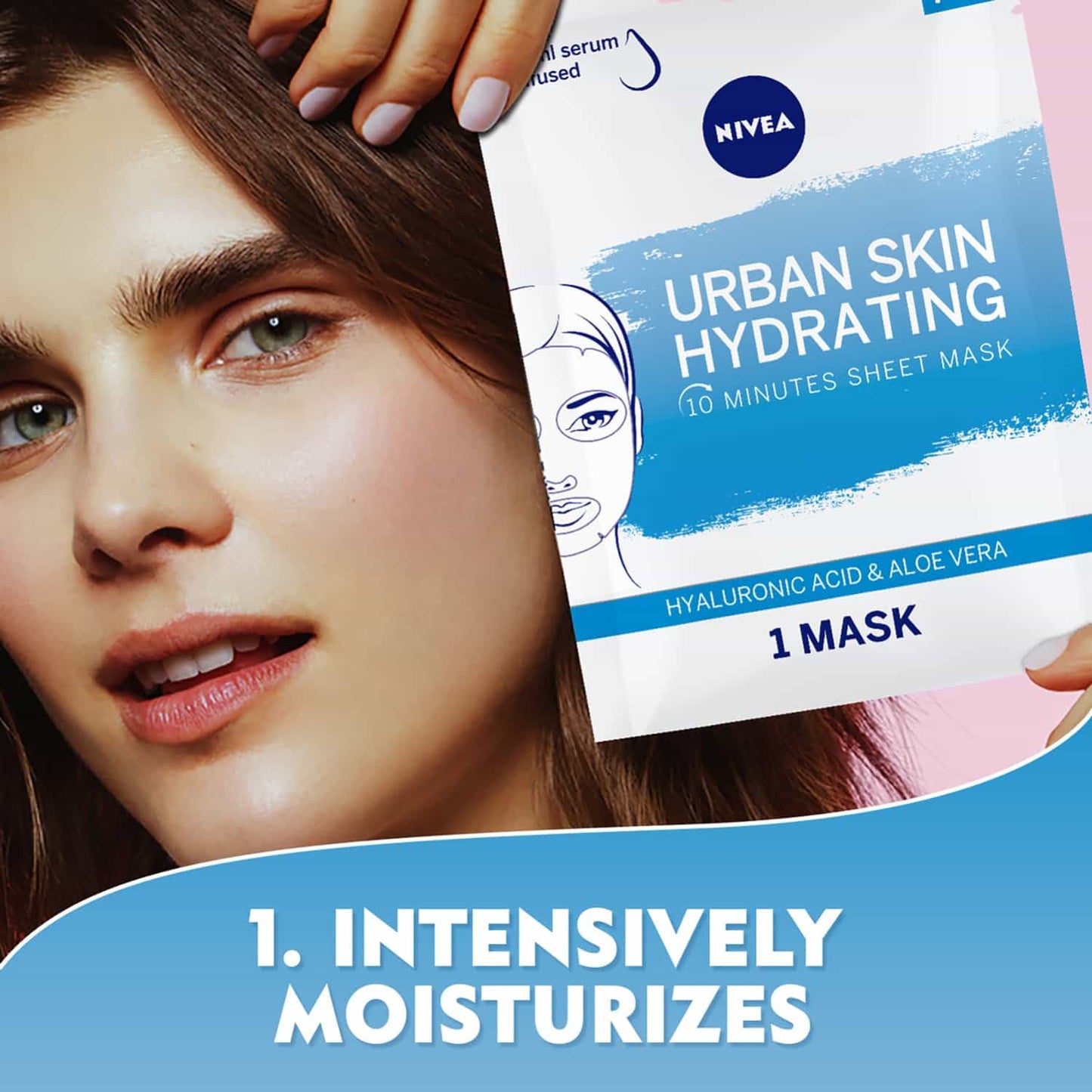 Urban Skin Hydrating Sheet Mask Hyaluronic Acid & Aloe Vera 1pc