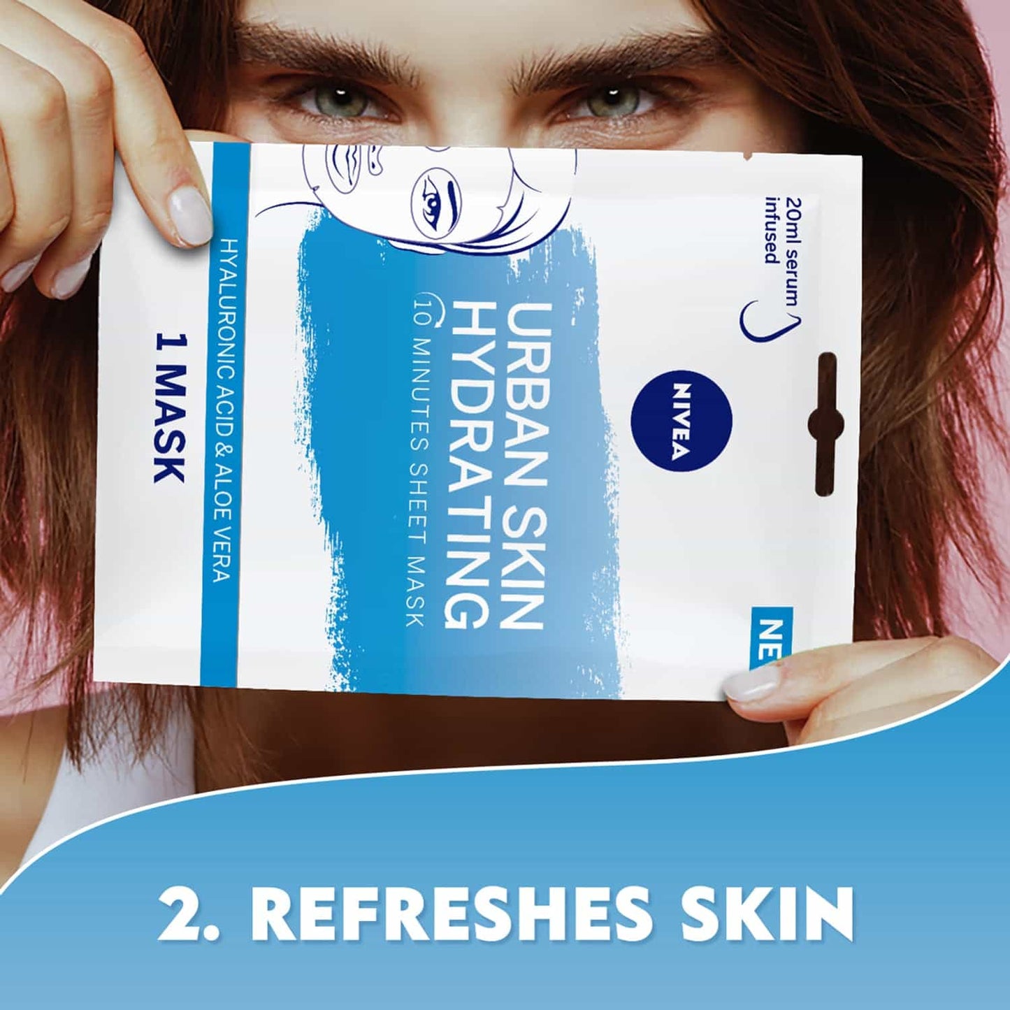 Urban Skin Hydrating Sheet Mask Hyaluronic Acid & Aloe Vera 1pc
