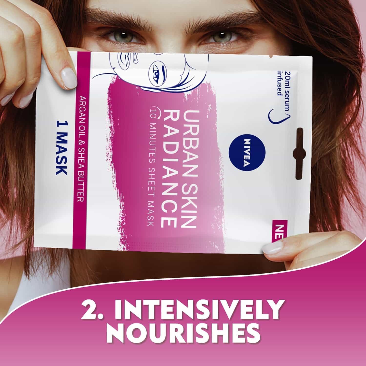 Urban Skin Radiance Sheet Mask Argan Oil & Shea Butter 1pc