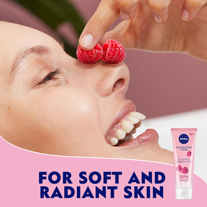 Glowing Rice Face Scrub Bio Raspberry 75ml
