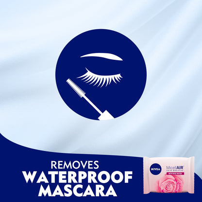 MicellAIR Skin Breathe Cleansing Makeup Removing Wipes Rose Water 25pcs