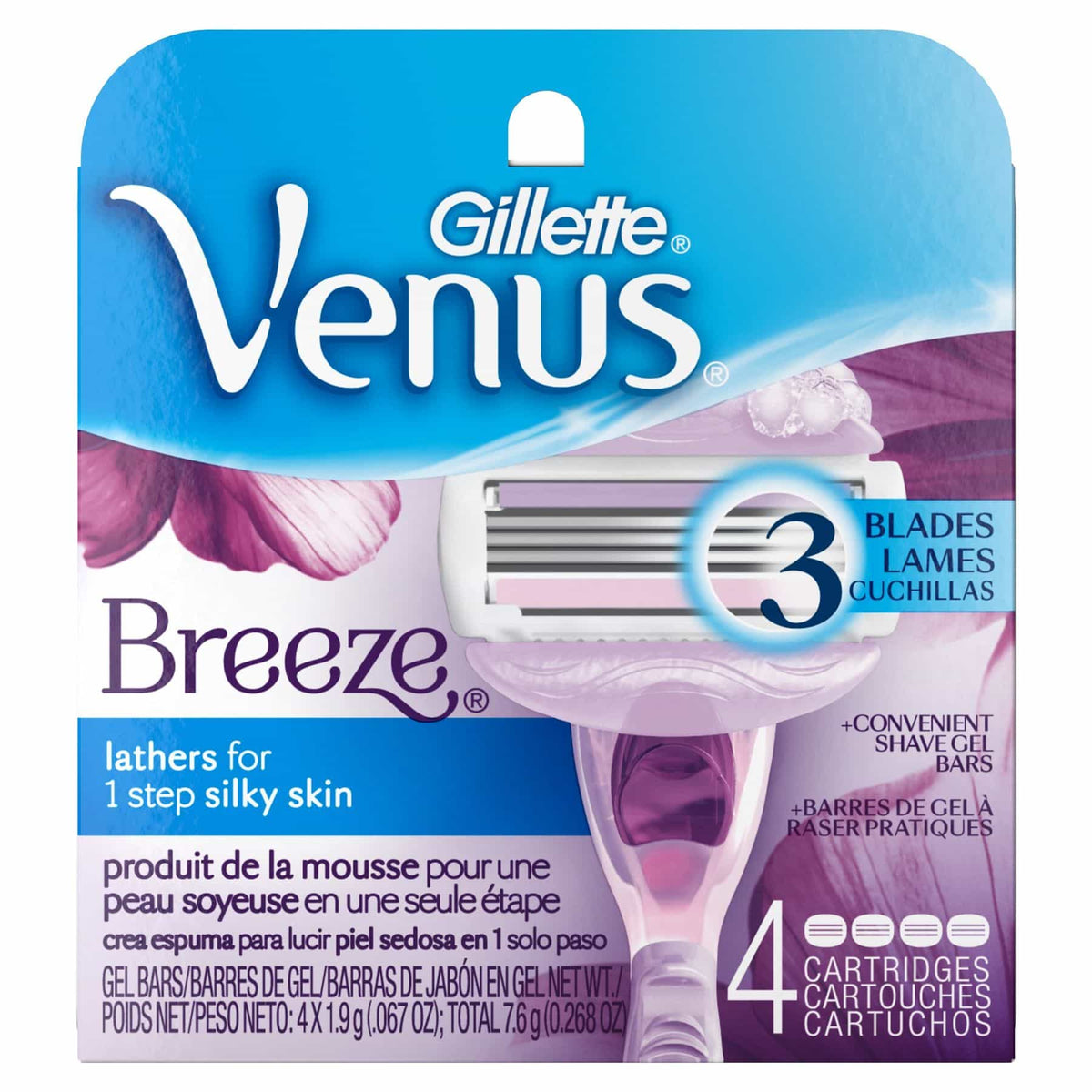 Buy Venus Breeze Women's Razor Blade Refill 4pcs | Watsons