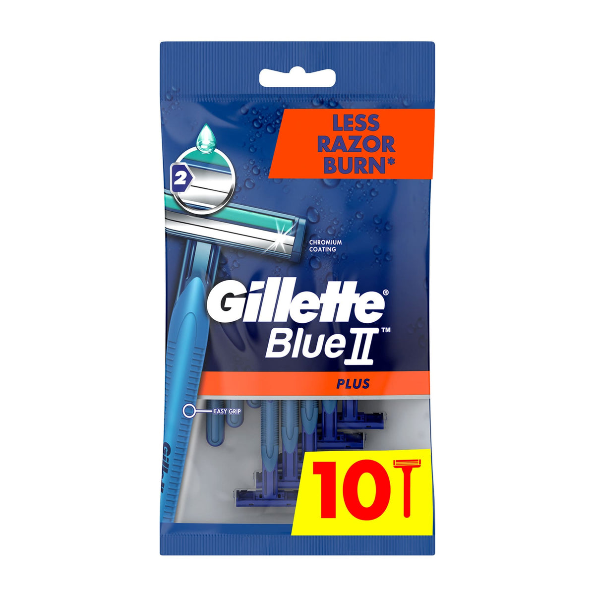 Buy Gillette Blue II Plus Disposable Razors 10pcs | Watsons