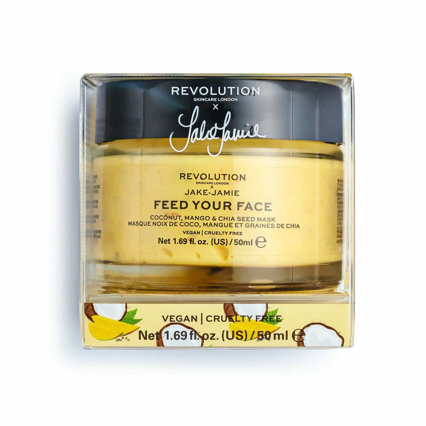 X Jake-Jamie Feed Your Face Brightening Face Mask Coconut, Mango & Chia Seed 50ml Coconut, Mango & Chia Seed|50ml