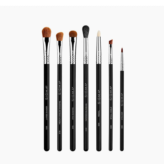 Basic Eyes Makeup Brush Set 7pcs Black|7.2g