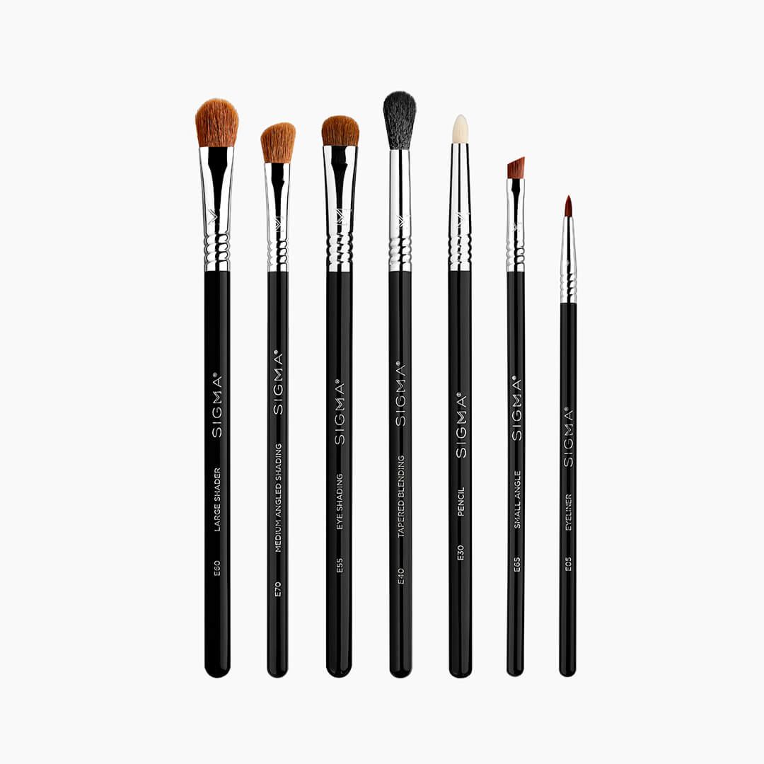 Basic Eyes Makeup Brush Set 7pcs Black|7.2g
