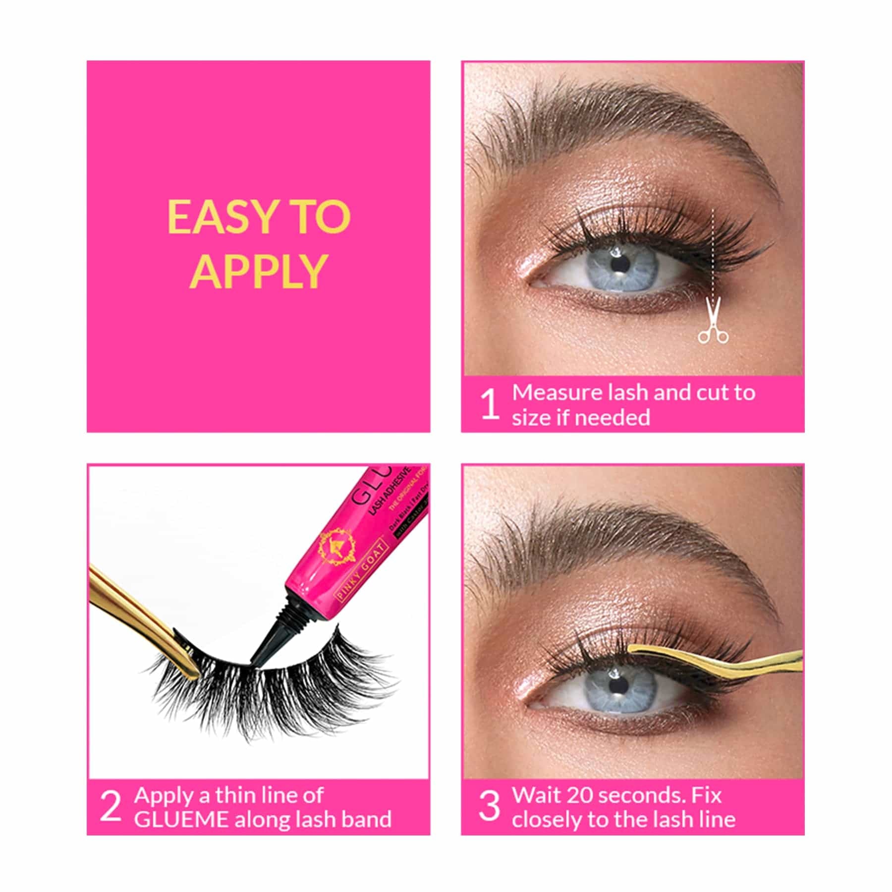 Lila False Eyelashes Vegan 1 pair 10.5g