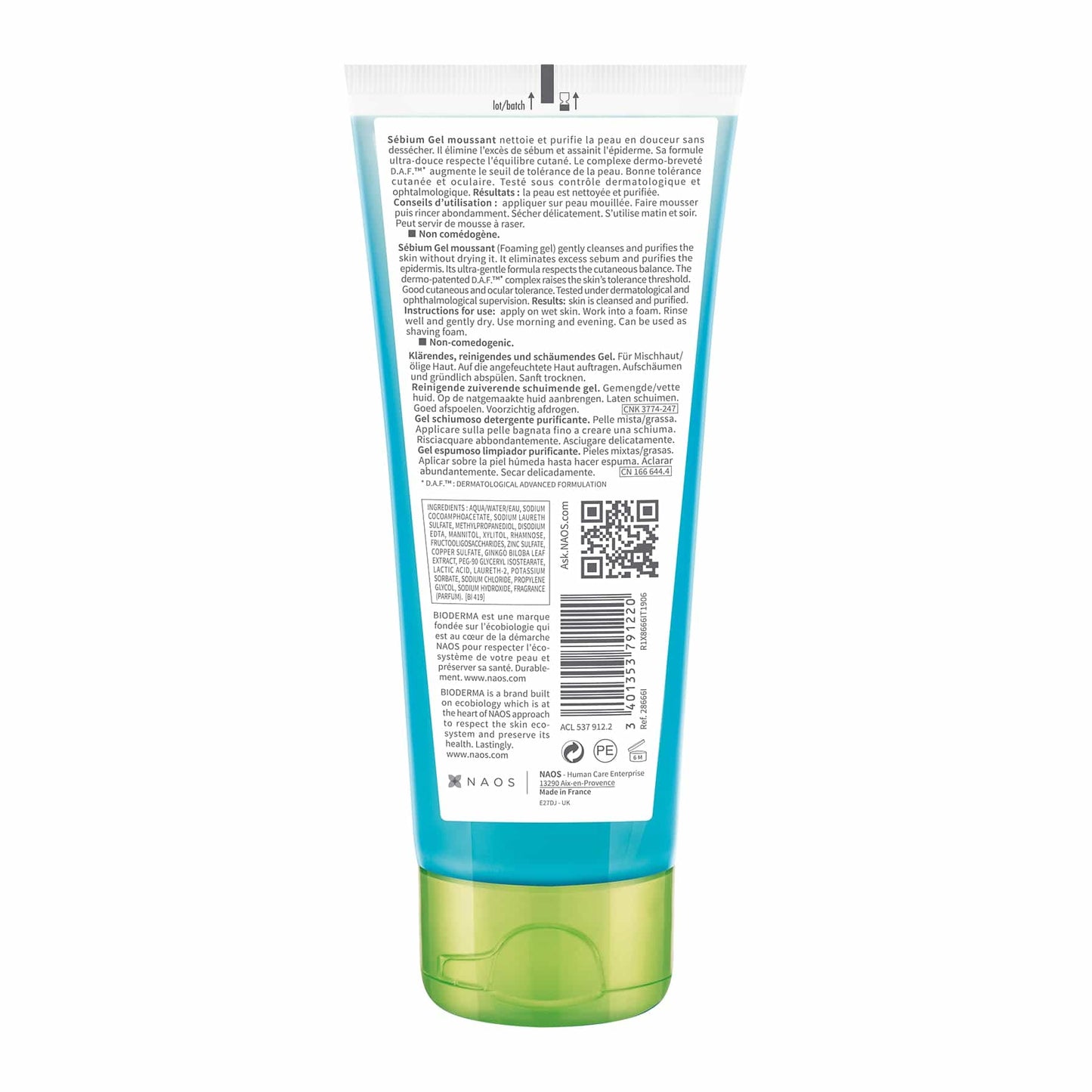 Sebium Exfoliating Purifying Gel Face Wash 100ml 100ml