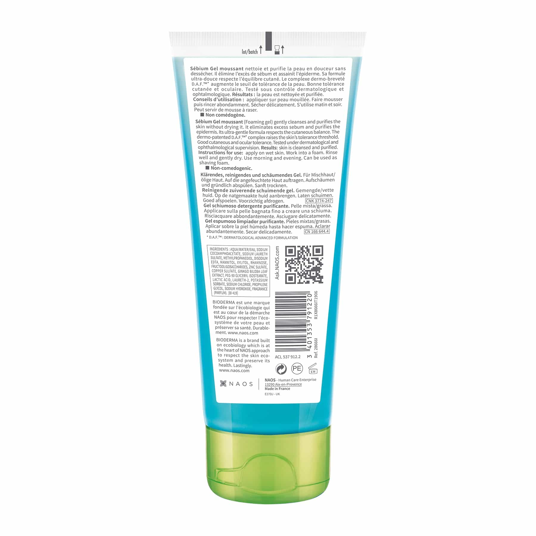 Sebium Exfoliating Purifying Gel Face Wash 100ml 100ml