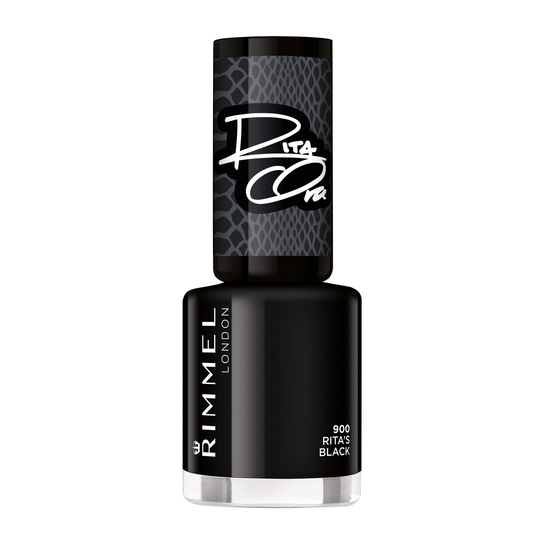 60 Seconds Super Shine Nail Polish by Rita Ora 8ml 900 Rita's Black|8ml