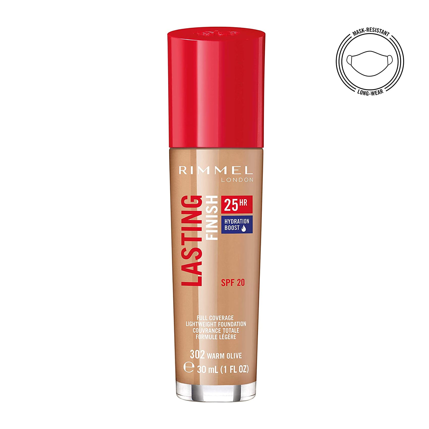 Lasting Finish 25Hr Natural Finish Foundation 30ml 302 Warm Olive|30ml