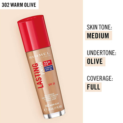 Lasting Finish 25Hr Natural Finish Foundation 30ml 302 Warm Olive|30ml