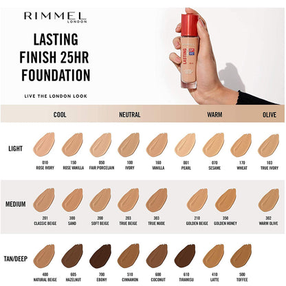 Lasting Finish 25Hr Natural Finish Foundation 30ml 500 Toffee|30ml