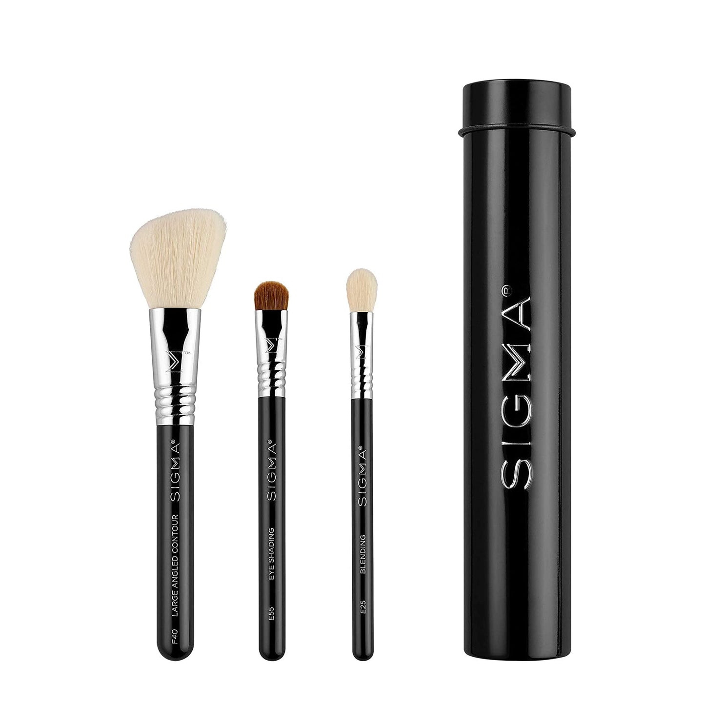 Essential Trio Brush Set Black 3 pcs