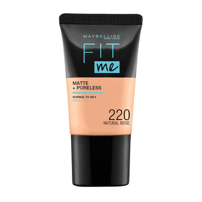 Fit Me Matte + Poreless Foundation Matte Finish 18ml 220 Natural Beige|18ml