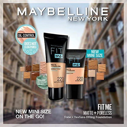 Fit Me Matte + Poreless Foundation Matte Finish 18ml 220 Natural Beige|18ml