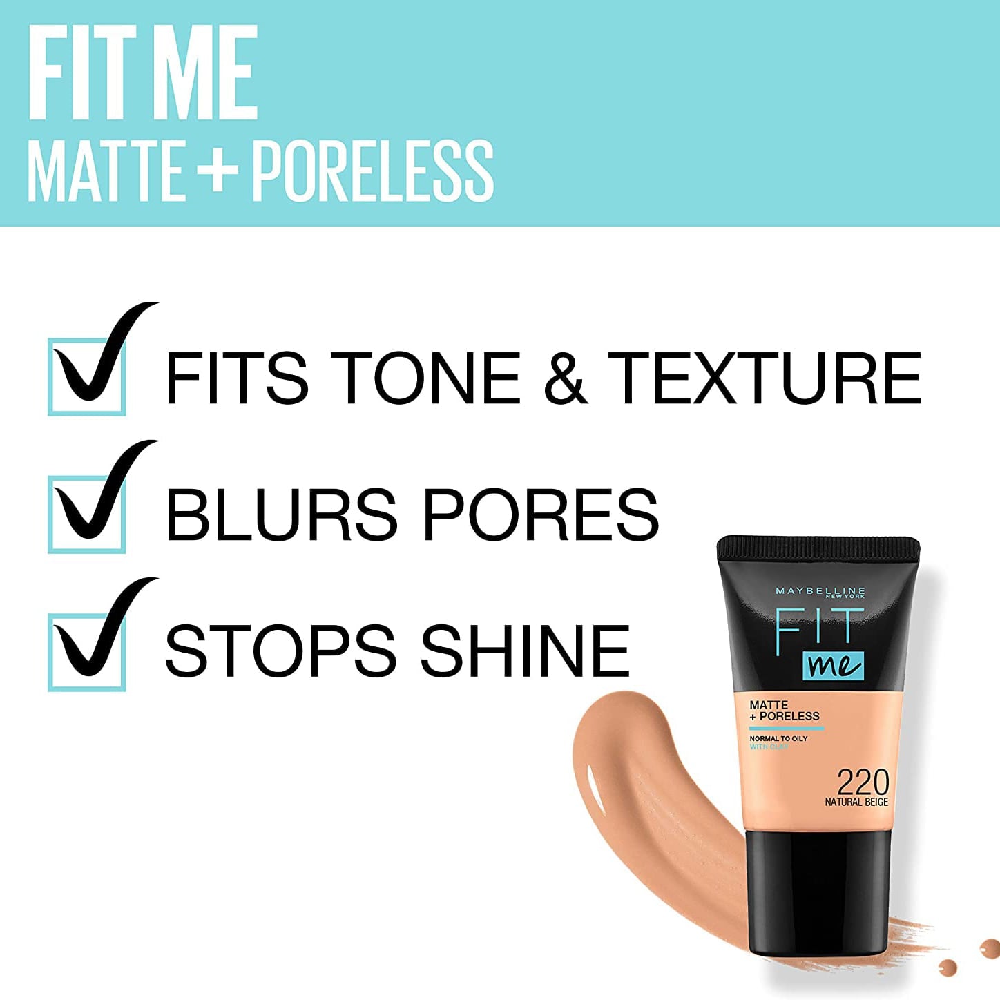 Fit Me Matte + Poreless Foundation Matte Finish 18ml 330 Toffee|18ml