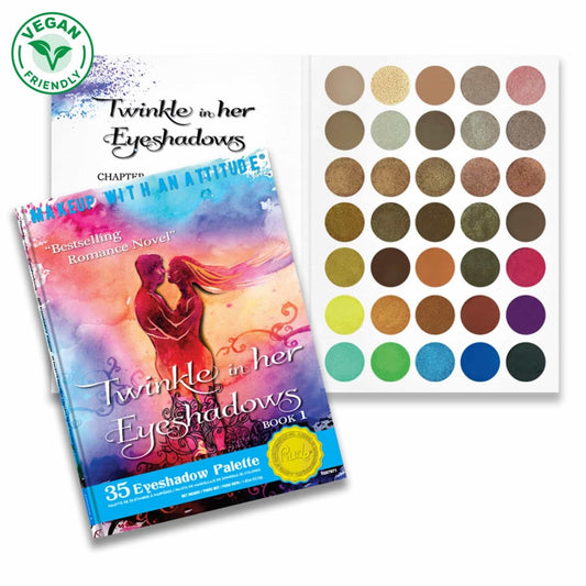 Twinkle In Her Eyeshadows Book 1 Eyeshadow Palette Best Selling Romance Novel - 35 shades Twinkle In Her Eyeshadows