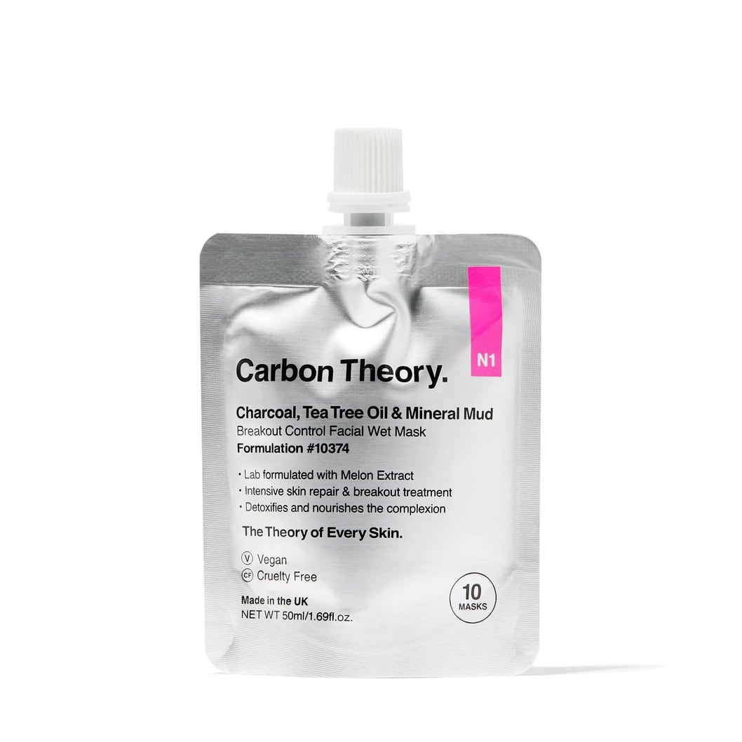 Breakout Control Facial Wet Mask Charcoal Tea Tree Oil & Mineral Mud 50ml 50ml