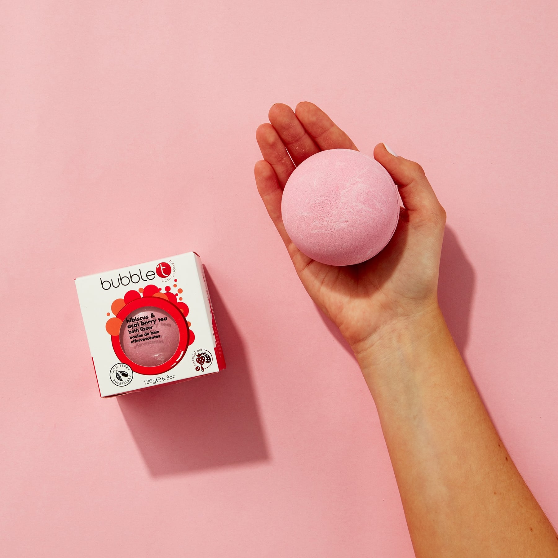 Bath Bomb Fizzer Hibiscus & Acai Berry Tea 180g 180g
