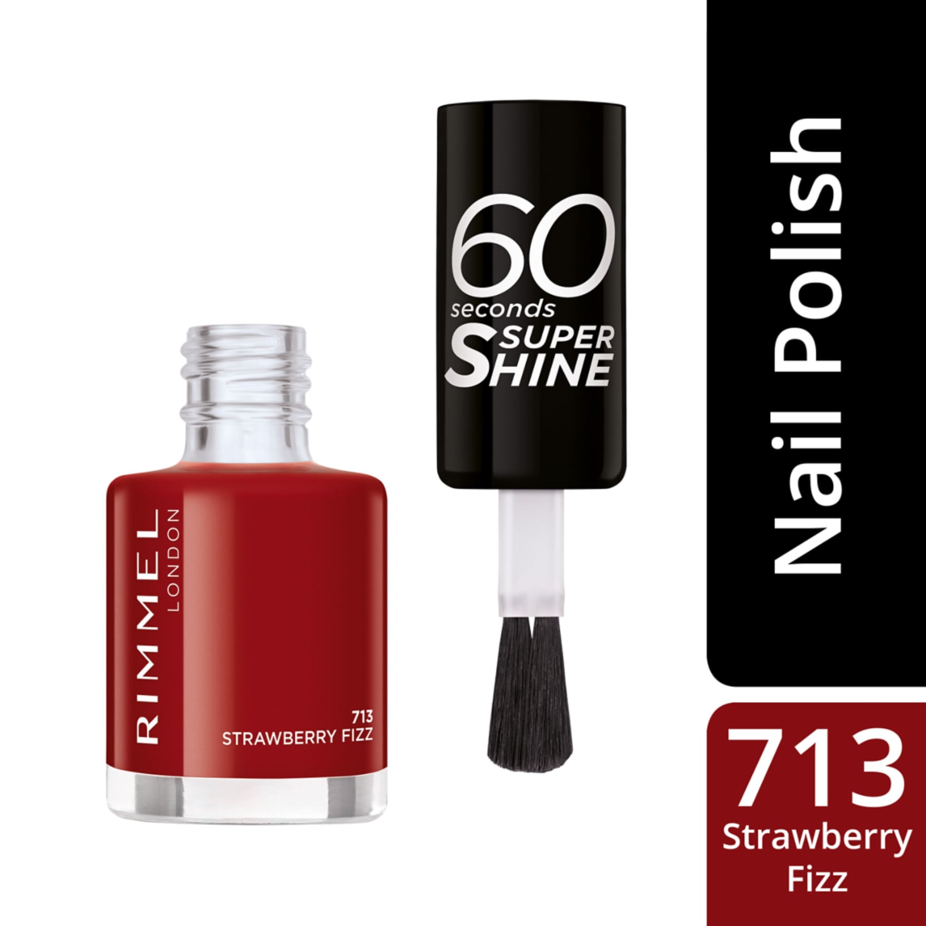 60 Seconds Super Shine Nail Polish 8ml 713 Strawberry Fizz