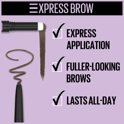 Express Brow Satin Duo 2-in-1 Brow Pencil and Powder 05 Black Brown