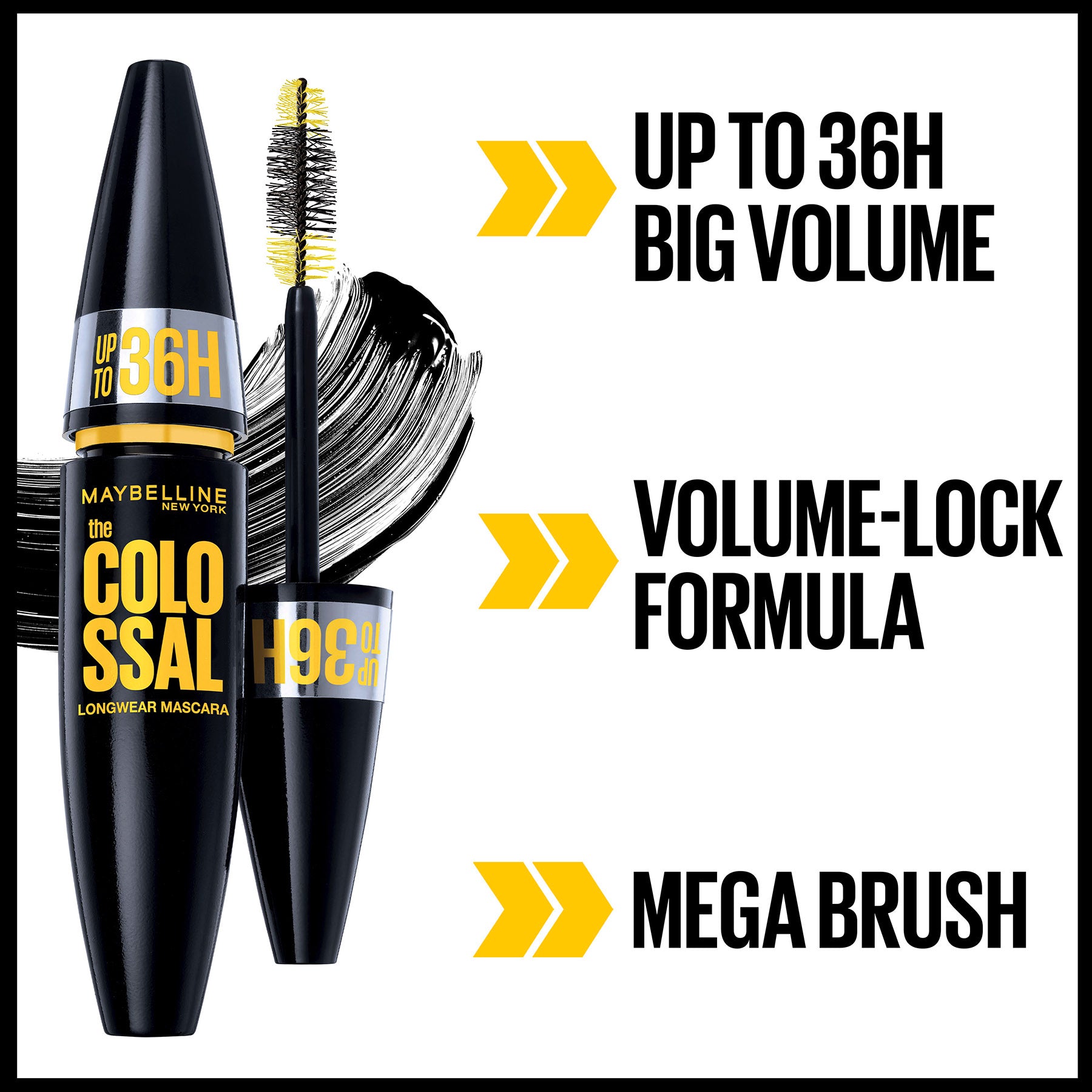 Colossal 36H Mascara Black Black