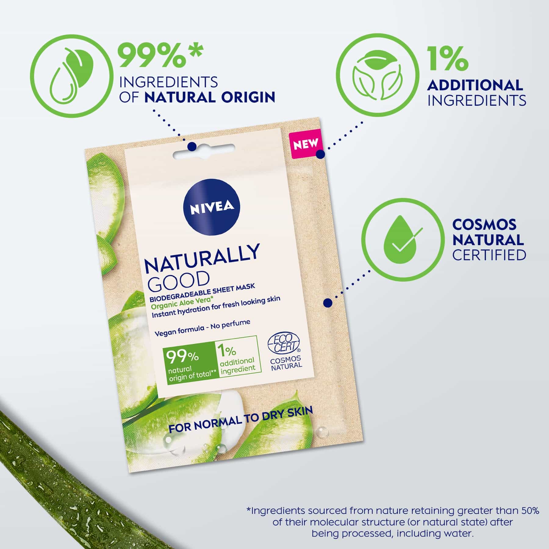 Naturally Good Organic Aloe Vera Sheet Mask 1pc