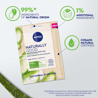 Naturally Good Organic Aloe Vera Sheet Mask 1pc