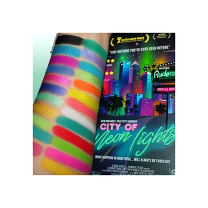 City of Neon Lights Vibrant Pigment & Eyeshadow Palette 24 shades 36g