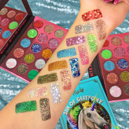 Sin of Glittony Glitter Palette 15 shades 18g