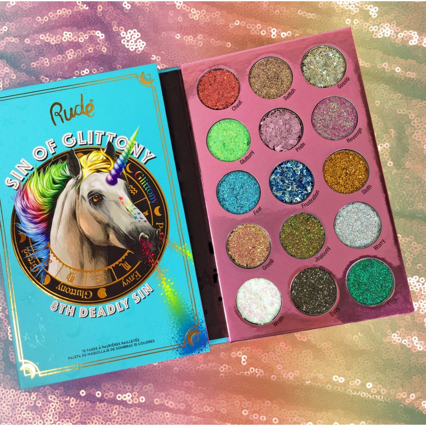 Sin of Glittony Glitter Palette 15 shades 18g