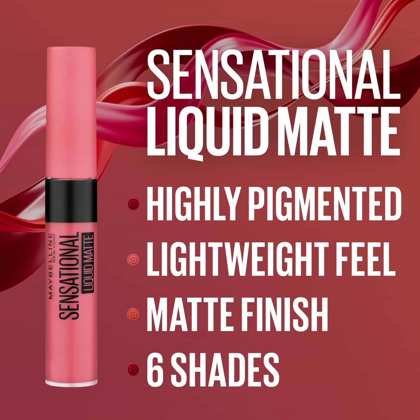 Sensational Liquid Matte Lipstick 7ml NU01 Bare It All|7ml