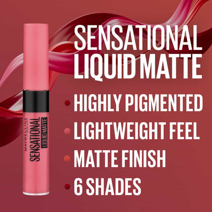 Sensational Liquid Matte Lipstick 7ml NU01 Bare It All|7ml