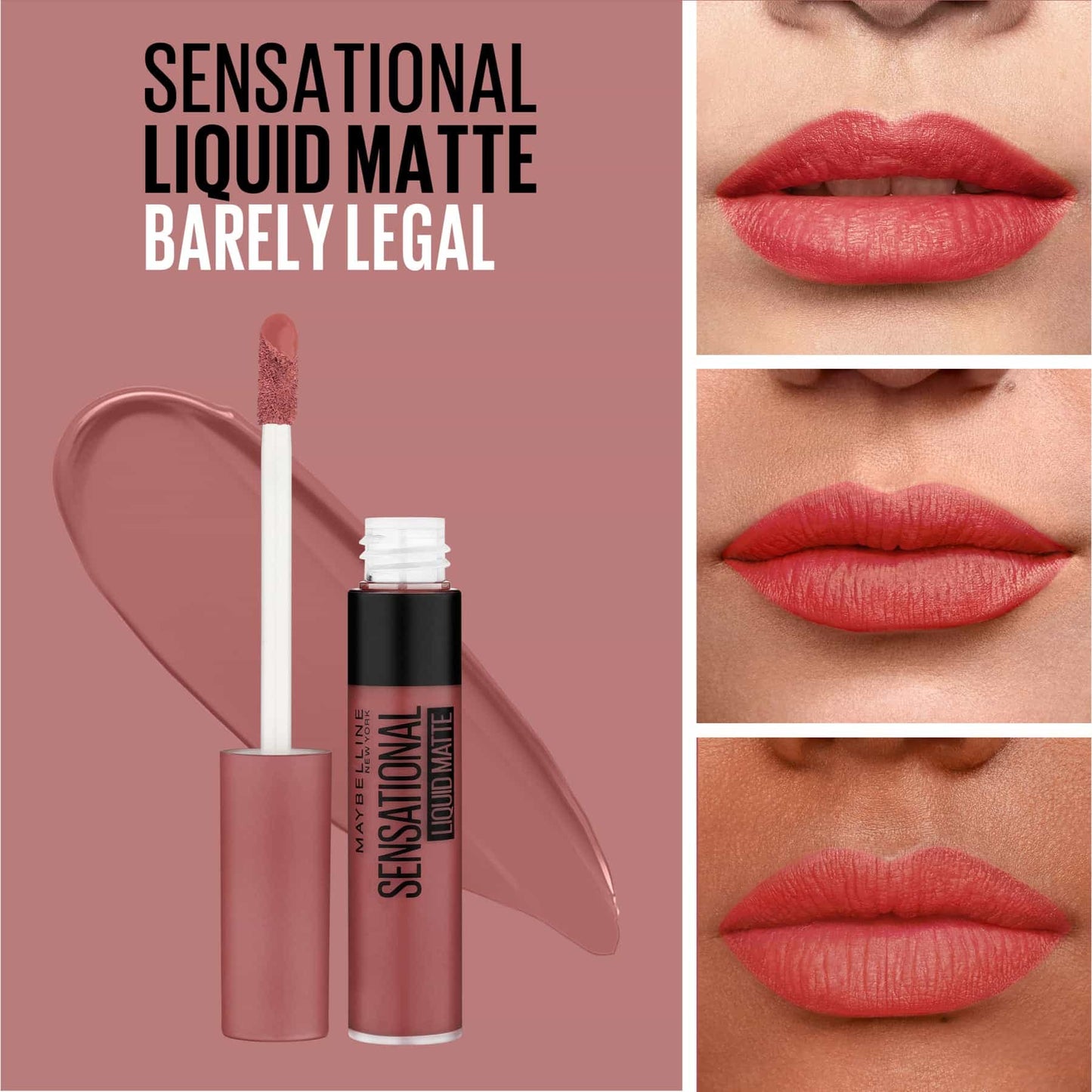 Sensational Liquid Matte Lipstick 7ml NU05 Barely Legal|7ml