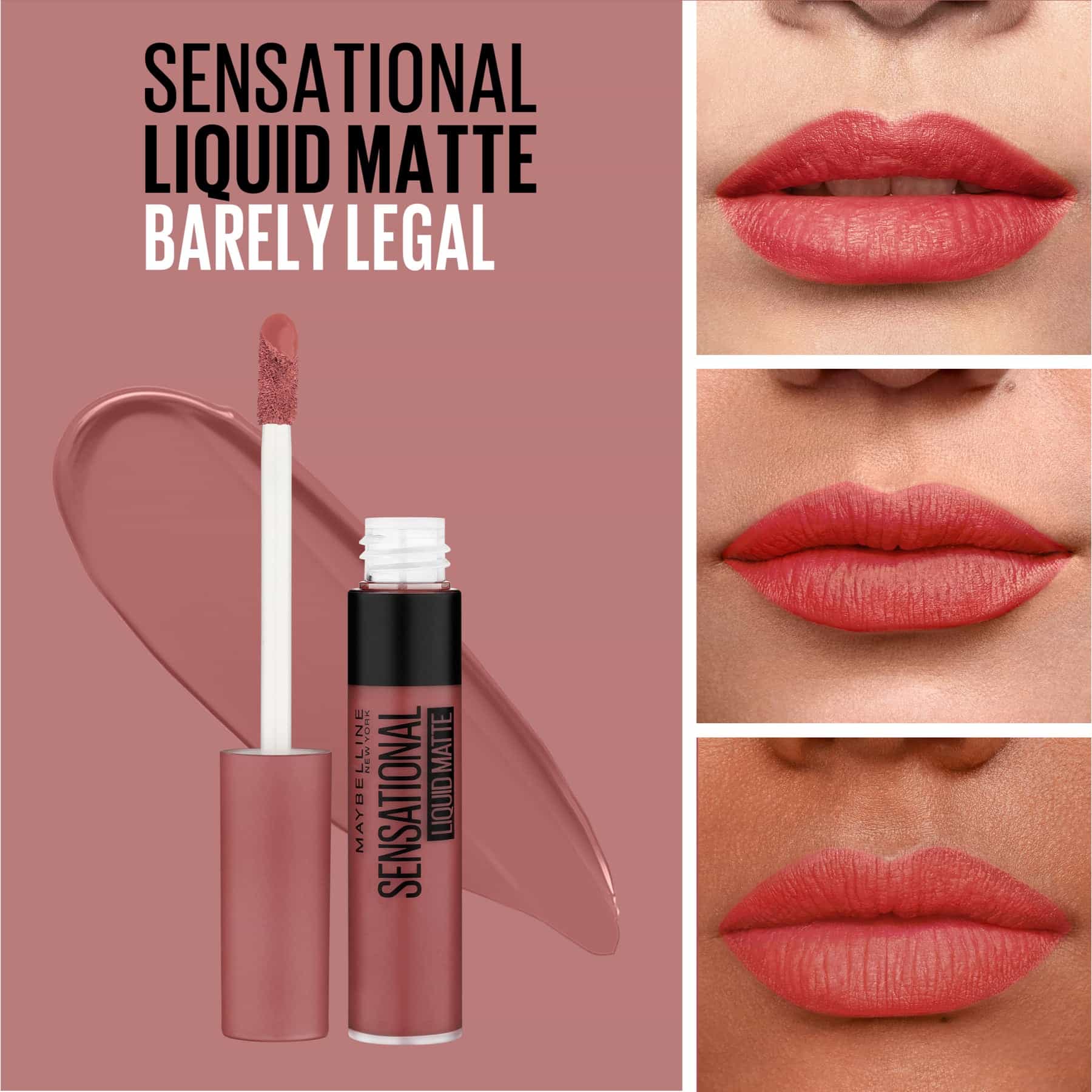 Sensational Liquid Matte Lipstick 7ml NU05 Barely Legal|7ml