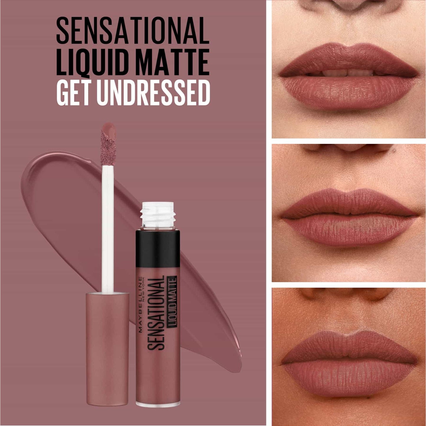 Sensational Liquid Matte Lipstick 7ml NU07 Get Undressed|7ml