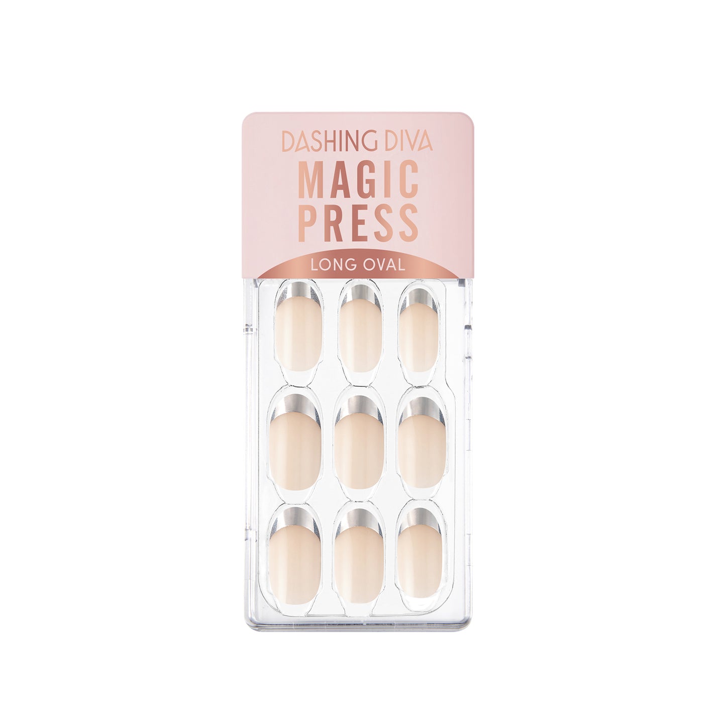 Magic Press Press On Nails Silver Modern French