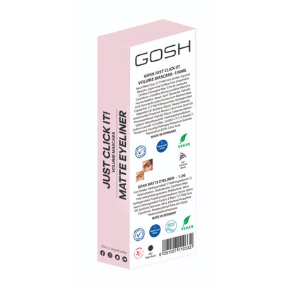 Just Click It! Volume Mascara 001 + Free Matte Eyeliner 002 Matt Black Matt black|11.2ml