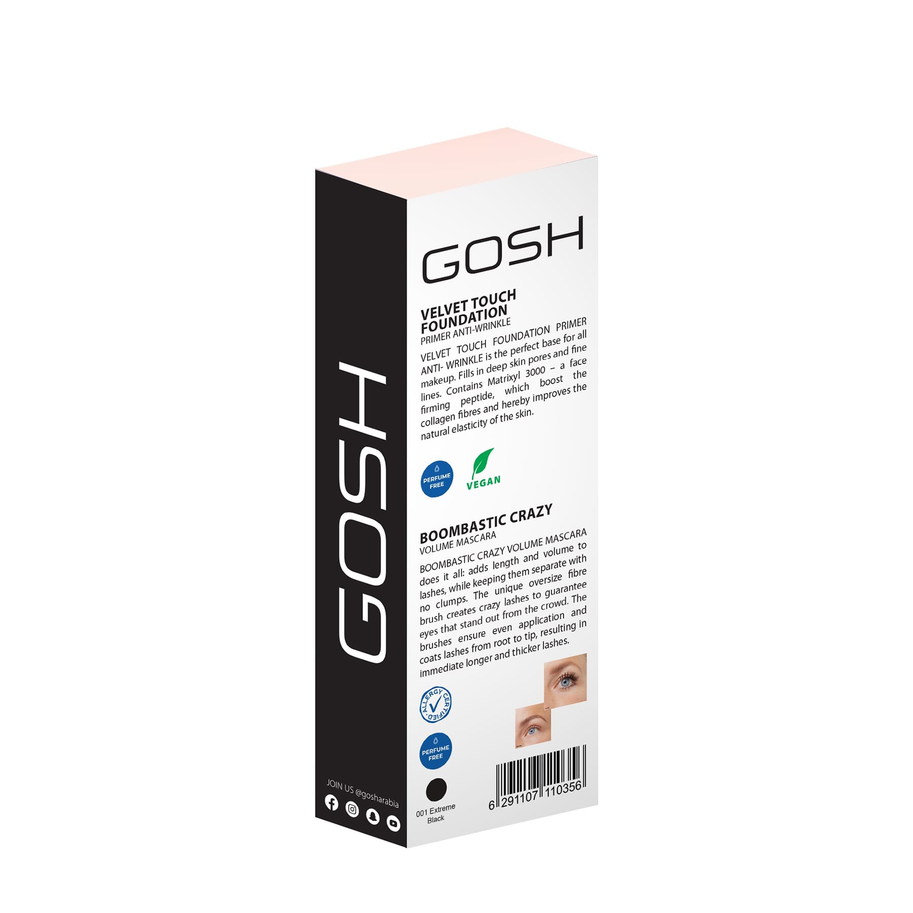 Velvet Touch Foundation and Boombastic Mascara Set 2 pcs extreme black